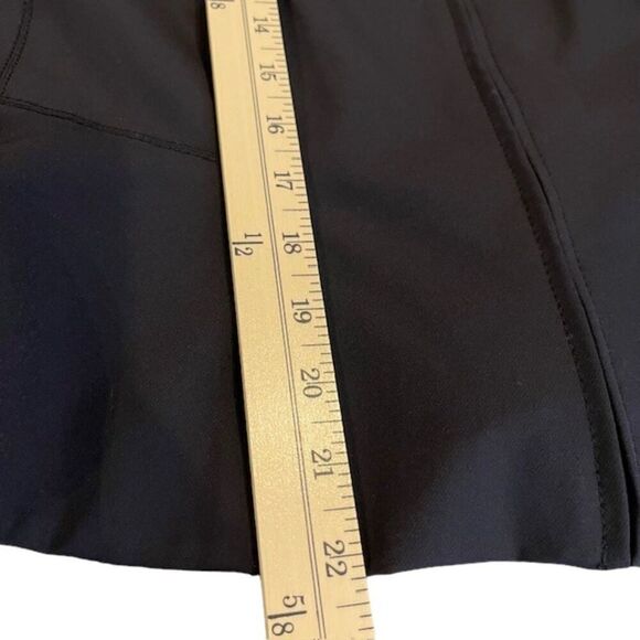 Rebecca Taylor Ava Peplum Jacket Zipper Front Scuba Black Size 14 - Picture 11 of 13